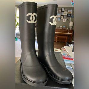 Chanel Rain Rubber Boots Eur size 37